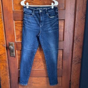 American Eagle Outfitters Women's Dark Blue Skinny Jeans